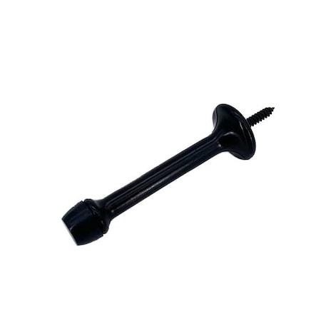 Orca Hardware HD Rigid Door Stop With Black Tip, Zinc Alloy, 3 Length, BL Black Finish DSR-30Z-BL